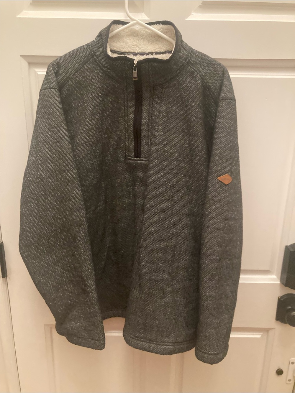 Orvis Dark Gray Sherpa-Lined Half-Zip Pullover